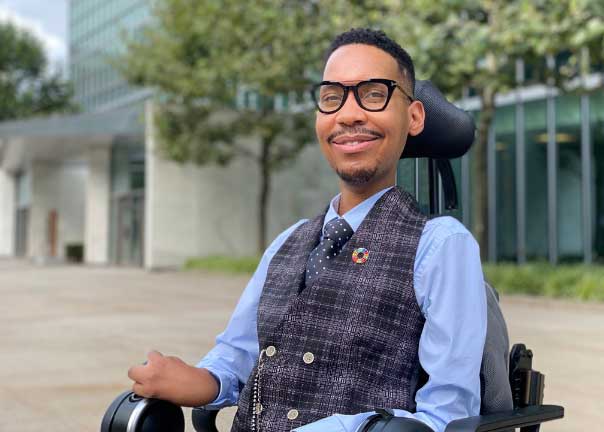 <p><strong>UN Ambassador Eddie Ndopu is the first wheelchair user in history to keynote the opening session of a high-level political forum</strong></p>