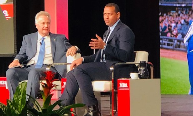 <p>Alex Rodriguez knocks it out of the park at Mortgage Bankers Association event</p>